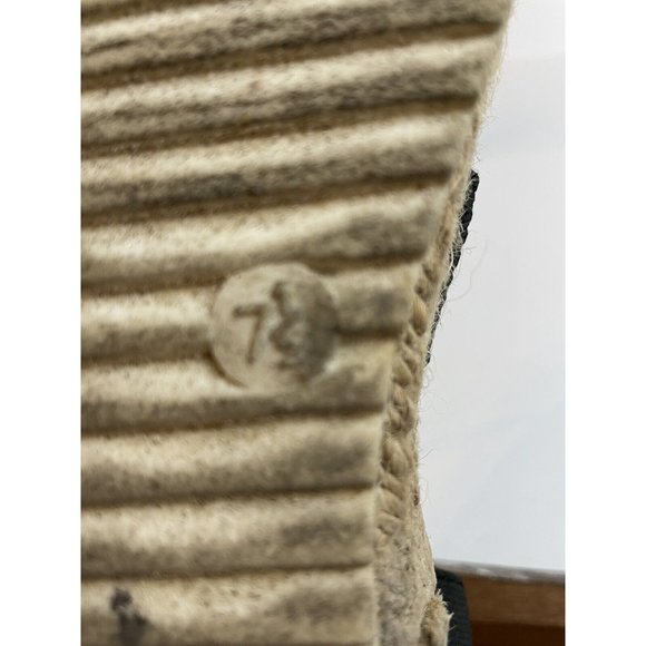 Cushionaire Mandy Flatform Sandals Size 7.5M Cork Footbed Espadrille Black Strap - Picture 8 of 11